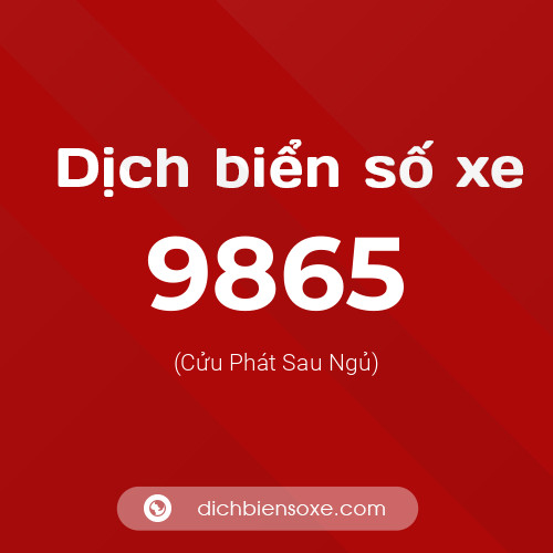 Ý nghĩa biển số xe 9865 là gì?