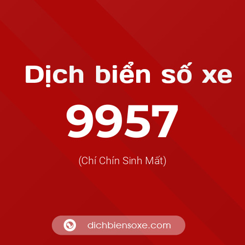 Ý nghĩa biển số xe 9957 là gì?