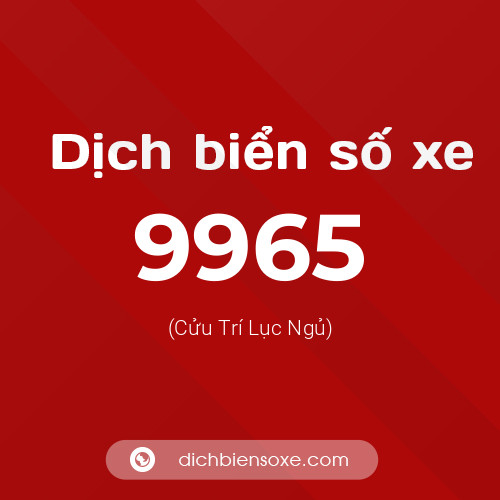 Ý nghĩa biển số xe 9965 là gì?