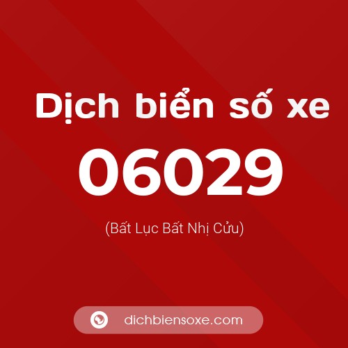 Dịch biển số xe 06029 (Bất Lục Bất Nhị Cửu)