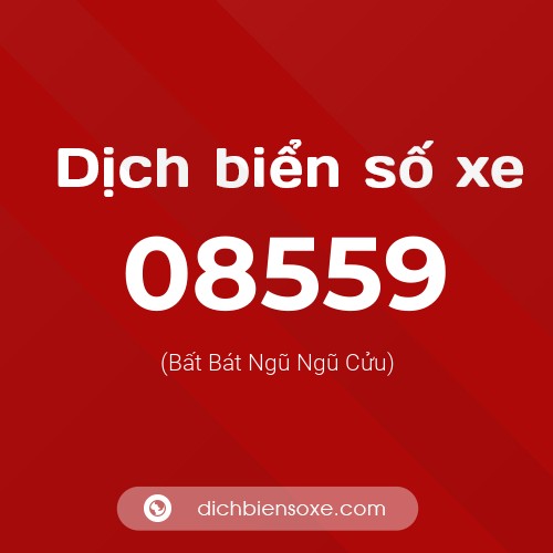 Dịch biển số xe 08559 (Bất Bát Ngũ Ngũ Cửu)