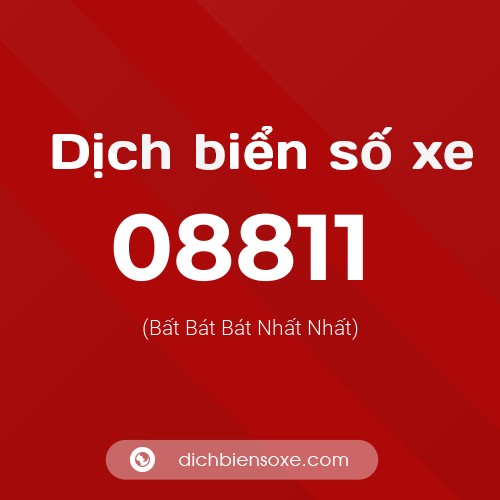 Dịch biển số xe 08811 (Bất Bát Bát Nhất Nhất)