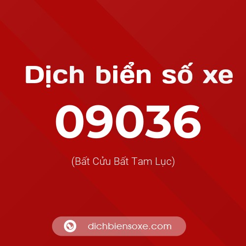 Dịch biển số xe 09036 (Bất Cửu Bất Tam Lục)