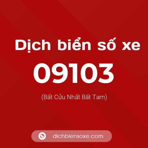 Dịch biển số xe 09103 (Bất Cửu Nhất Bất Tam)