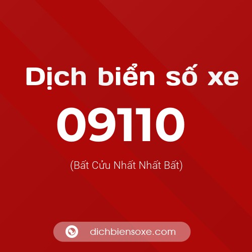 Dịch biển số xe 09110 (Bất Cửu Nhất Nhất Bất)