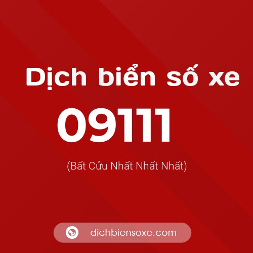 Dịch biển số xe 09111 (Bất Cửu Nhất Nhất Nhất)