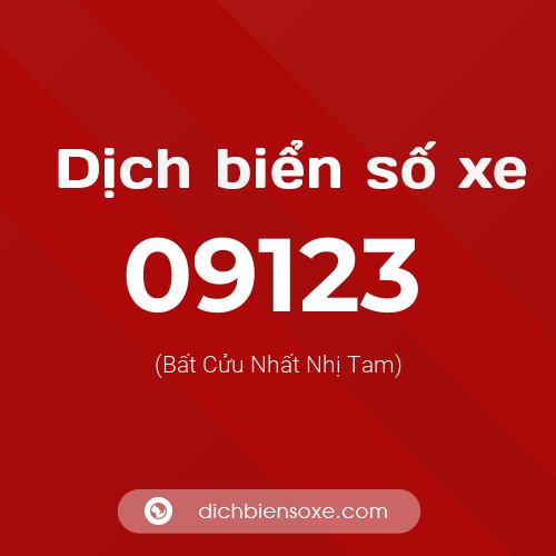 Dịch biển số xe 09123 (Bất Cửu Nhất Nhị Tam)