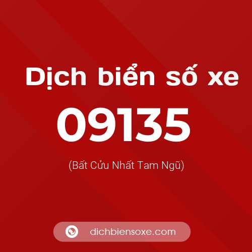 Dịch biển số xe 09135 (Bất Cửu Nhất Tam Ngũ)