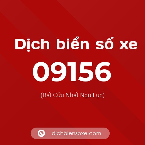 Dịch biển số xe 09156 (Bất Cửu Nhất Ngũ Lục)