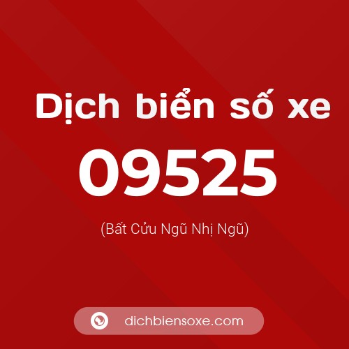 Dịch biển số xe 09525 (Bất Cửu Ngũ Nhị Ngũ)