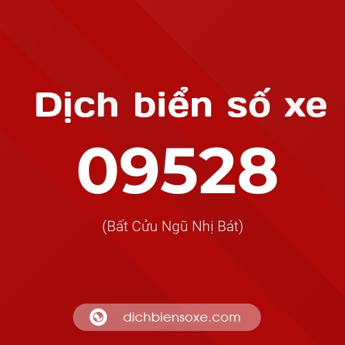 Dịch biển số xe 09528 (Bất Cửu Ngũ Nhị Bát)