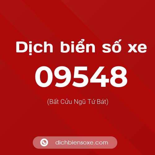 Dịch biển số xe 09548 (Bất Cửu Ngũ Tứ Bát)
