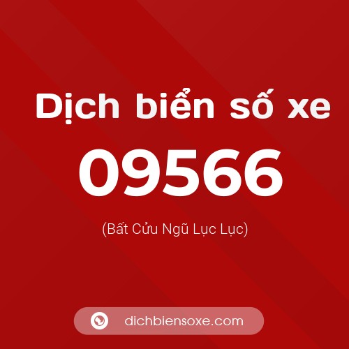 Dịch biển số xe 09566 (Bất Cửu Ngũ Lục Lục)