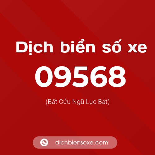 Dịch biển số xe 09568 (Bất Cửu Ngũ Lục Bát)