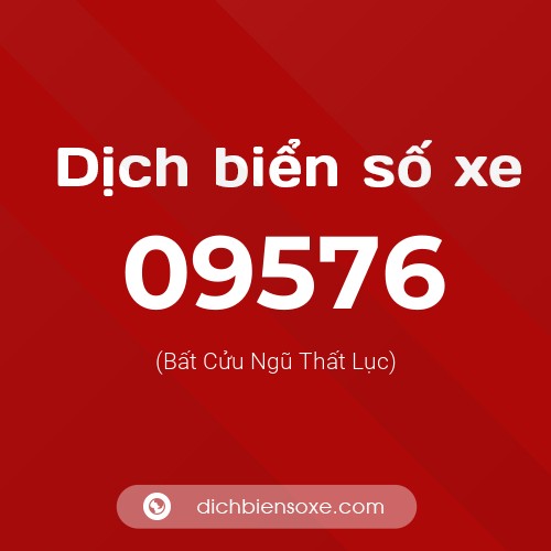 Dịch biển số xe 09576 (Bất Cửu Ngũ Thất Lục)