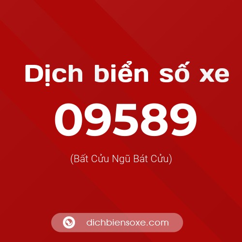 Dịch biển số xe 09589 (Bất Cửu Ngũ Bát Cửu)