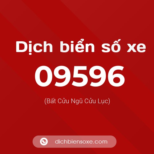 Dịch biển số xe 09596 (Bất Cửu Ngũ Cửu Lục)