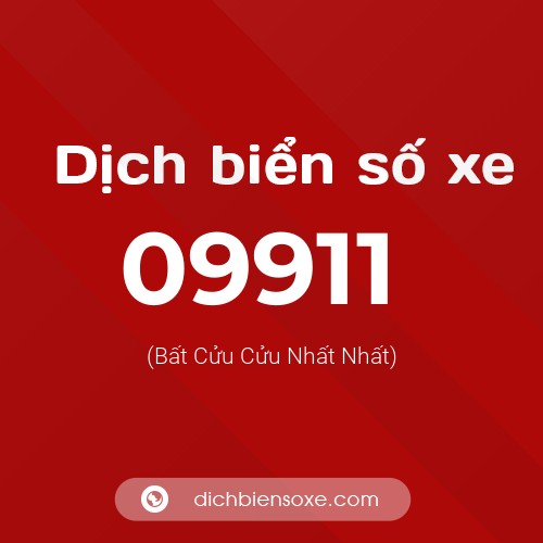Dịch biển số xe 09911 (Bất Cửu Cửu Nhất Nhất)