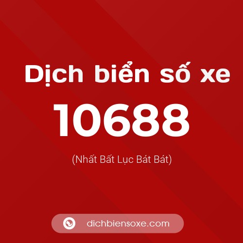 Ý nghĩa biển số xe 10688 là gì?
