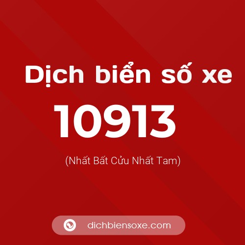Ý nghĩa biển số xe 10913 là gì?