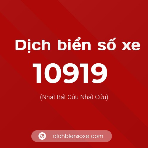 Ý nghĩa biển số xe 10919 là gì?