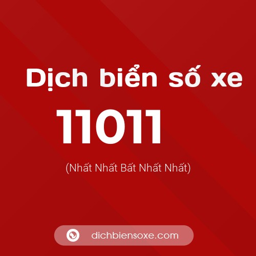 Ý nghĩa biển số xe 11011 là gì?