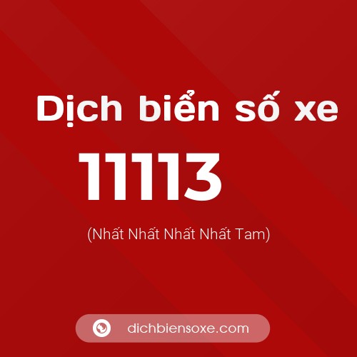 Ý nghĩa biển số xe 11113 là gì?