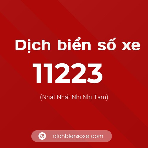 Ý nghĩa biển số xe 11223 là gì?