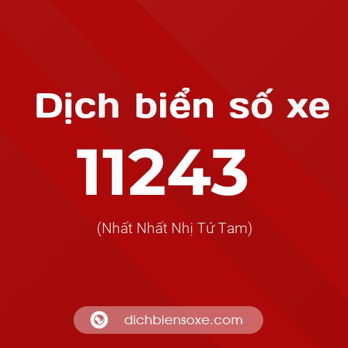 Ý nghĩa biển số xe 11243 là gì?