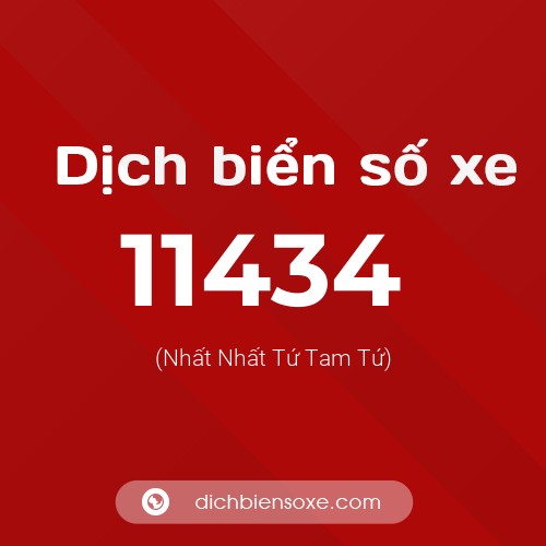 Ý nghĩa biển số xe 11434 là gì?