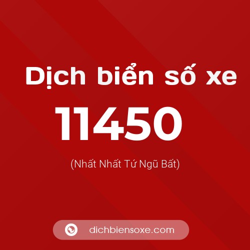 Ý nghĩa biển số xe 11450 là gì?