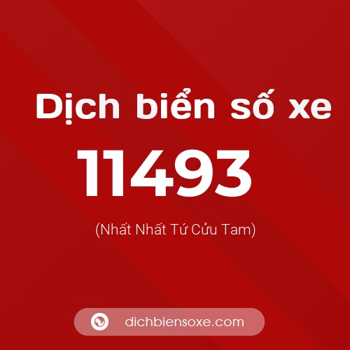 Ý nghĩa biển số xe 11493 là gì?