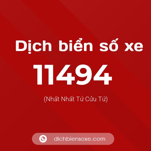 Ý nghĩa biển số xe 11494 là gì?