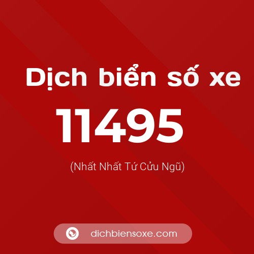 Ý nghĩa biển số xe 11495 là gì?