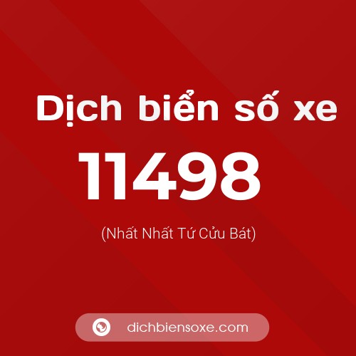 Ý nghĩa biển số xe 11498 là gì?