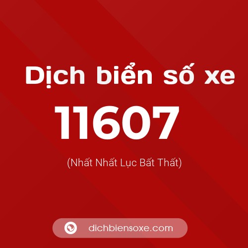 Ý nghĩa biển số xe 11607 là gì?