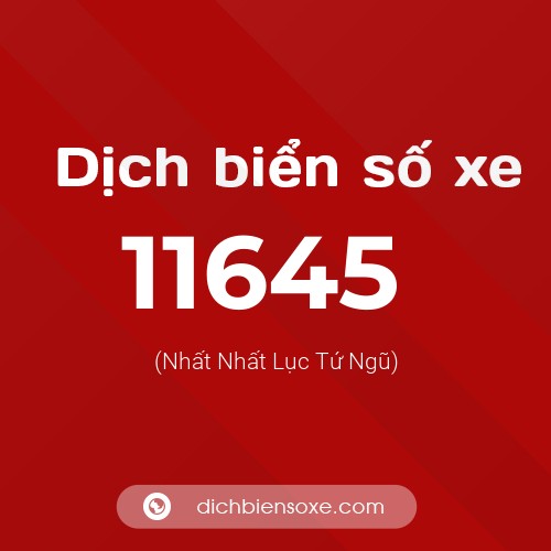 Ý nghĩa biển số xe 11645 là gì?