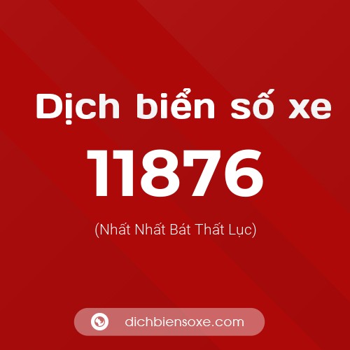 Ý nghĩa biển số xe 11876 là gì?