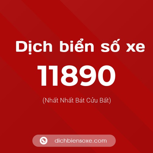 Ý nghĩa biển số xe 11890 là gì?