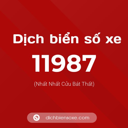 Ý nghĩa biển số xe 11987 là gì?