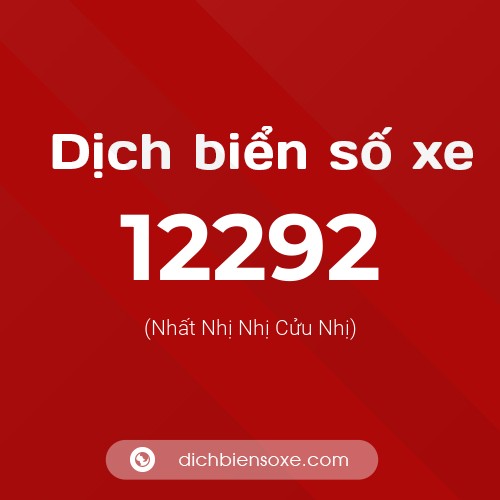 Ý nghĩa biển số xe 12292 là gì?