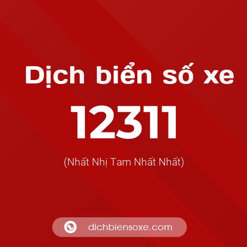 Ý nghĩa biển số xe 12311 là gì?
