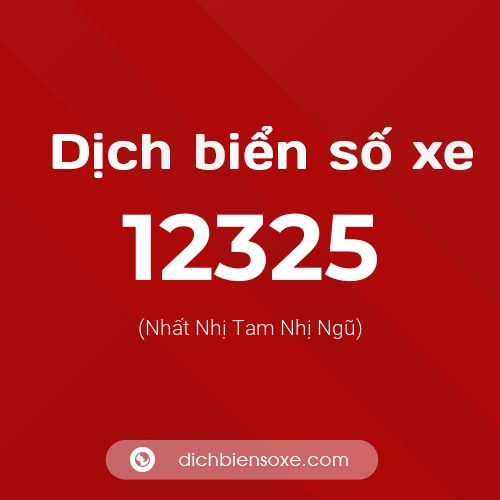 Ý nghĩa biển số xe 12325 là gì?