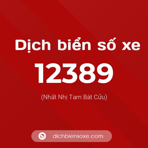Ý nghĩa biển số xe 12389 là gì?