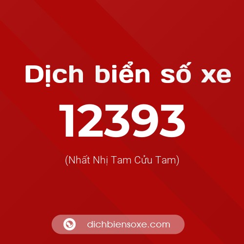 Ý nghĩa biển số xe 12393 là gì?