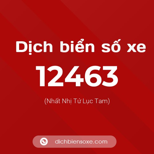 Ý nghĩa biển số xe 12463 là gì?