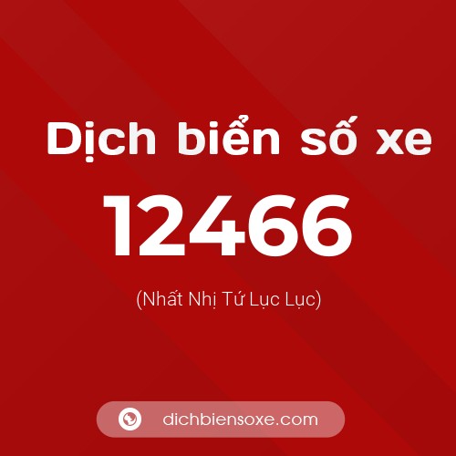 Ý nghĩa biển số xe 12466 là gì?