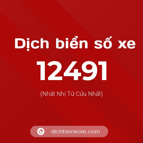 Ý nghĩa biển số xe 12491 là gì?