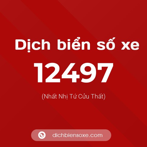 Ý nghĩa biển số xe 12497 là gì?