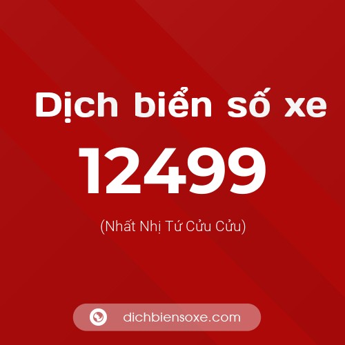 Ý nghĩa biển số xe 12499 là gì?